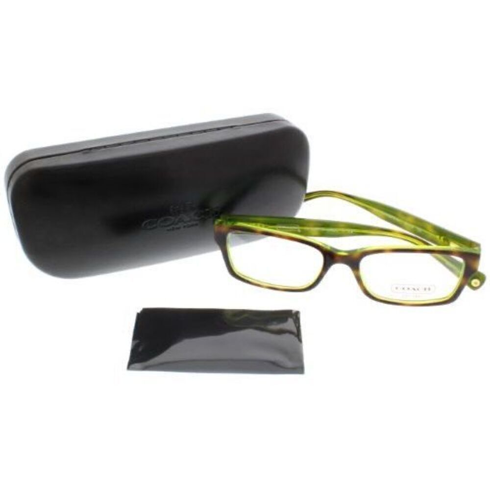 Coach New York Brooklyn Eyeglass Frames Tortoise Shell Brown Green Trendy Twee